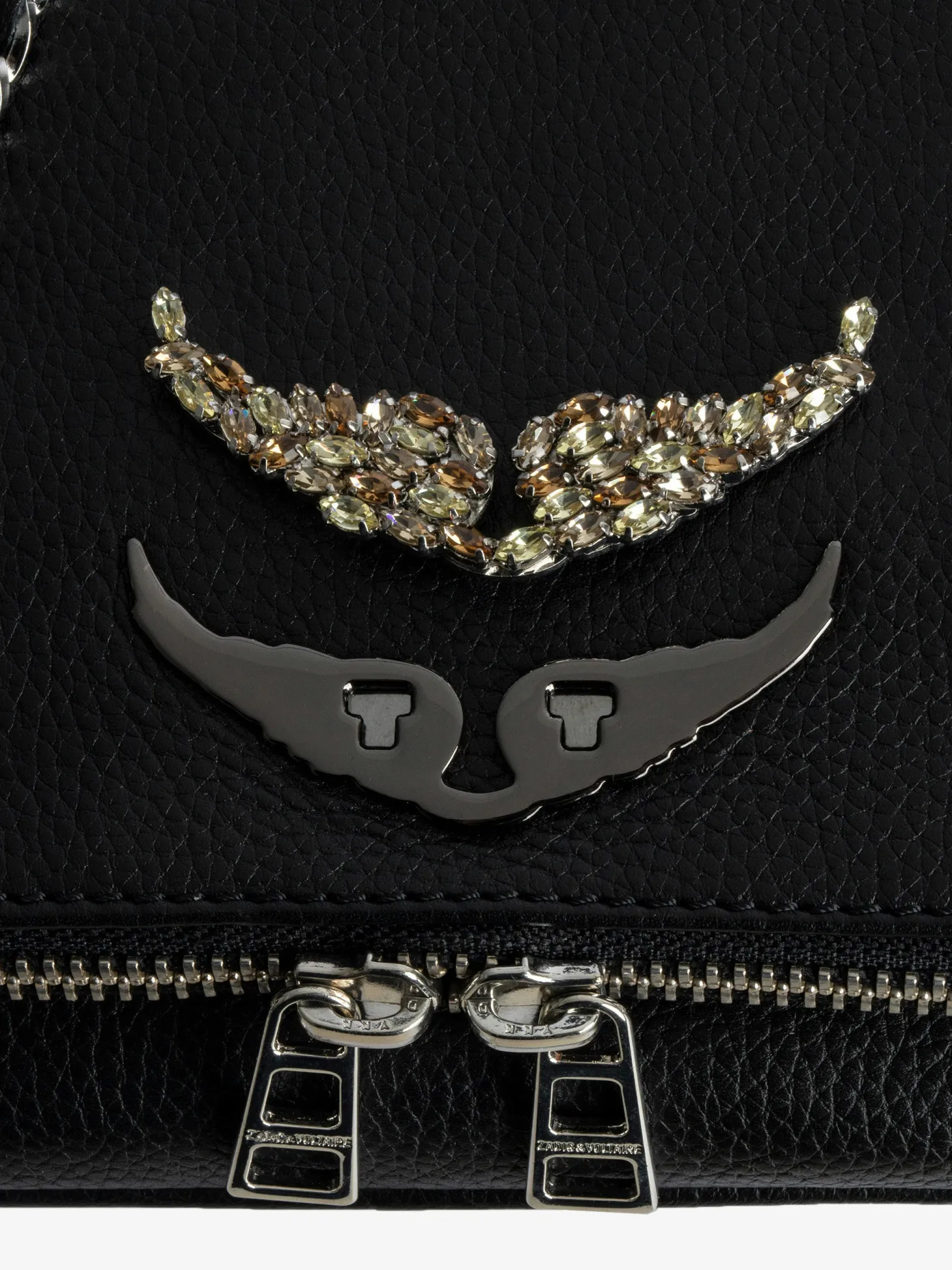 Discount Zadig & Voltaire Strass XL Swing Your Wings Charm Oldgold
