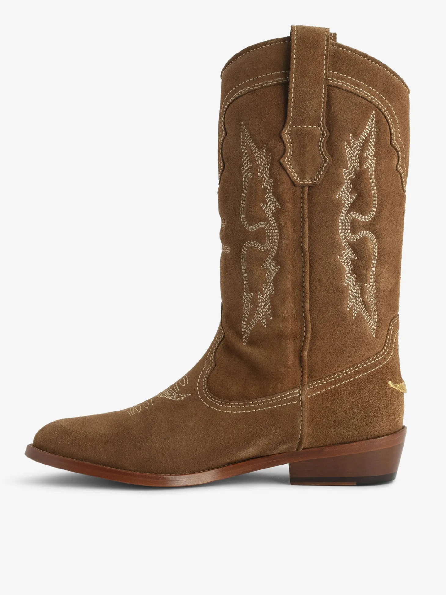 Hot Zadig & Voltaire Suede Tex BootsNEW Cognac