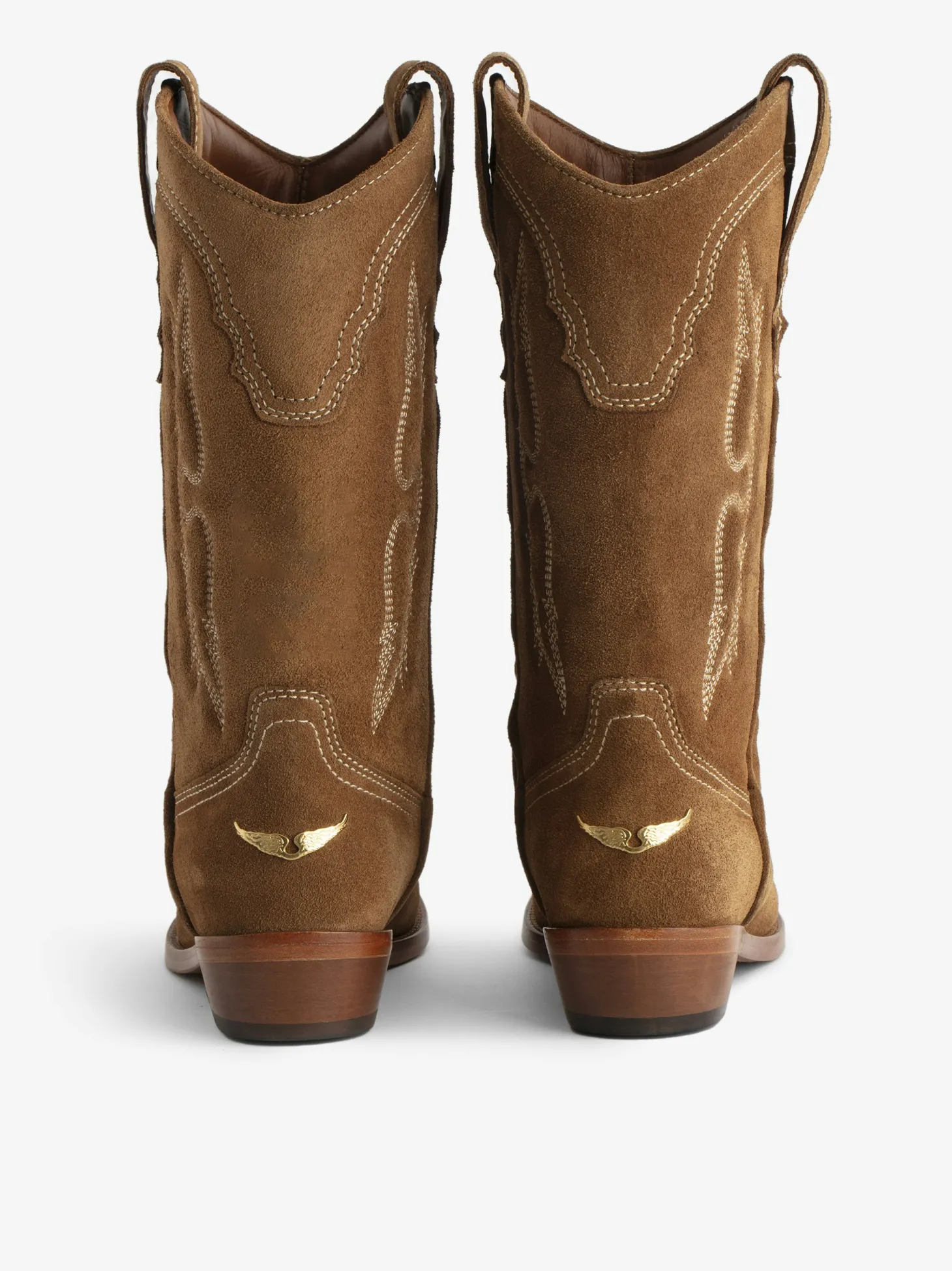 Hot Zadig & Voltaire Suede Tex BootsNEW Cognac