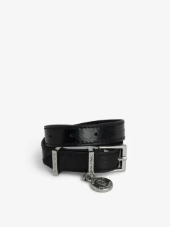 Sale Zadig & Voltaire Sunny Leather BraceletNEW Black