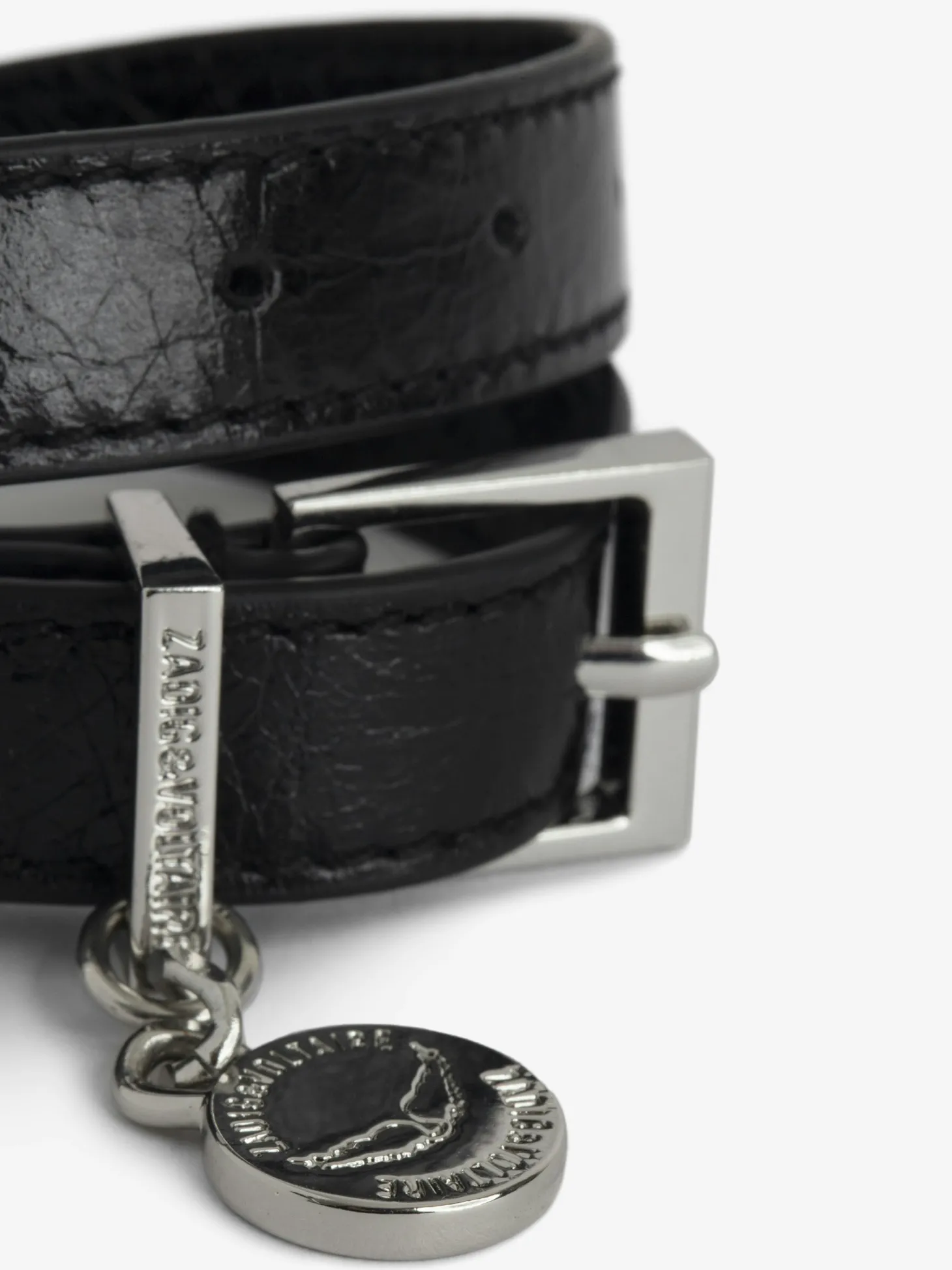 Sale Zadig & Voltaire Sunny Leather BraceletNEW Black