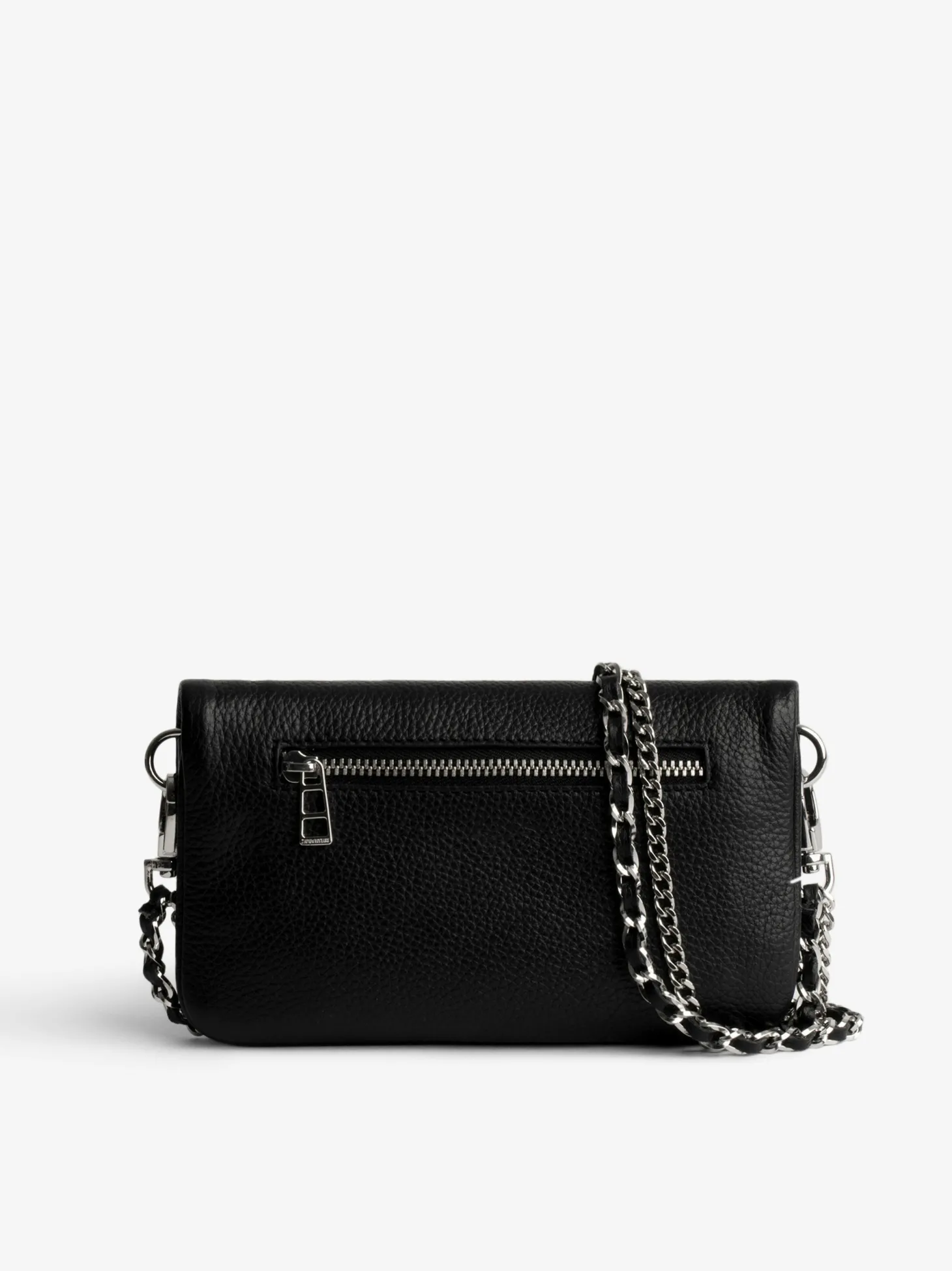 Fashion Zadig & Voltaire Swing Your Wings Rock Nano ClutchICONIC Noirsilver
