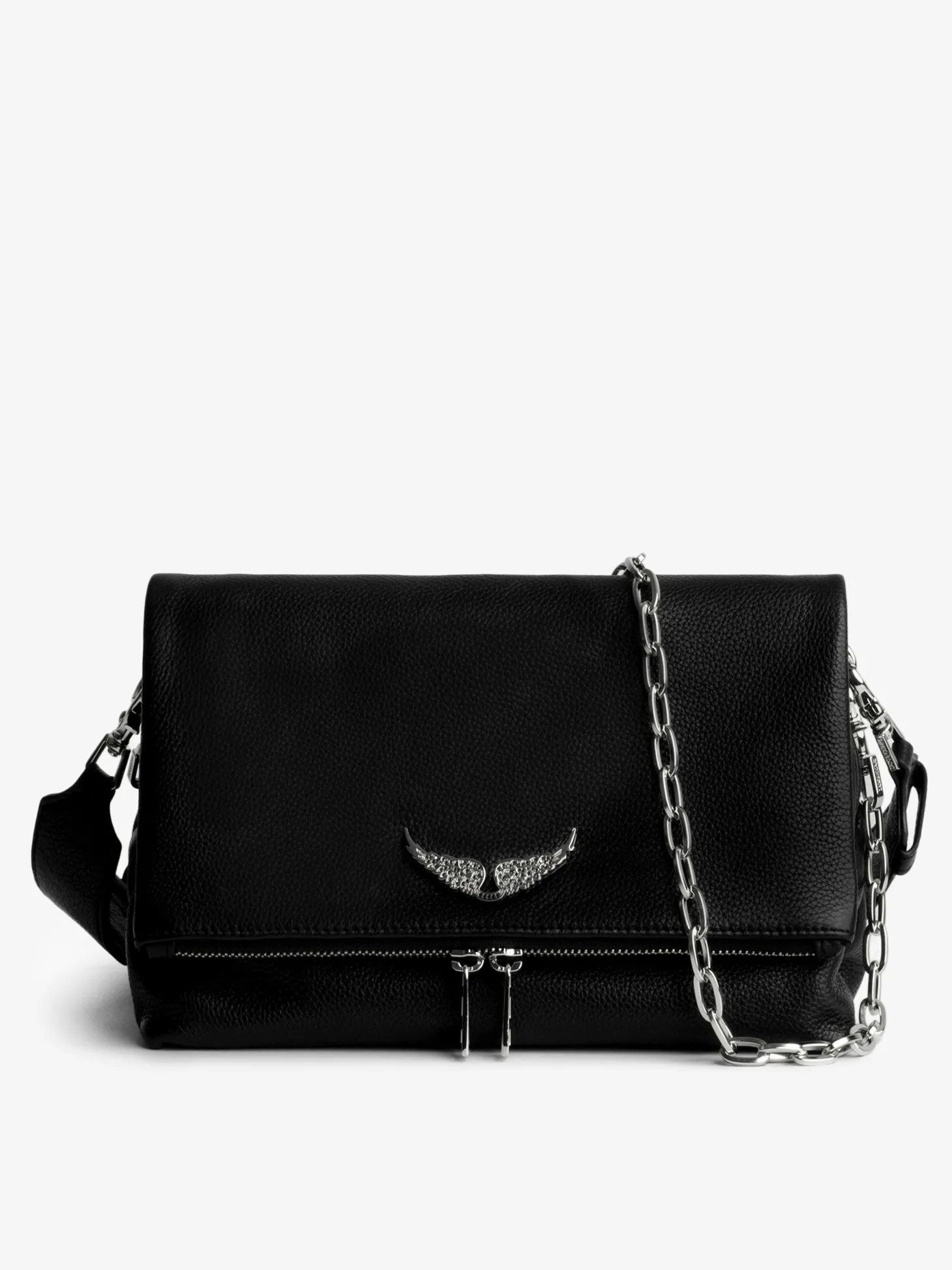 Hot Zadig & Voltaire Swing Your Wings Rocky BagICONIC Noirsilver