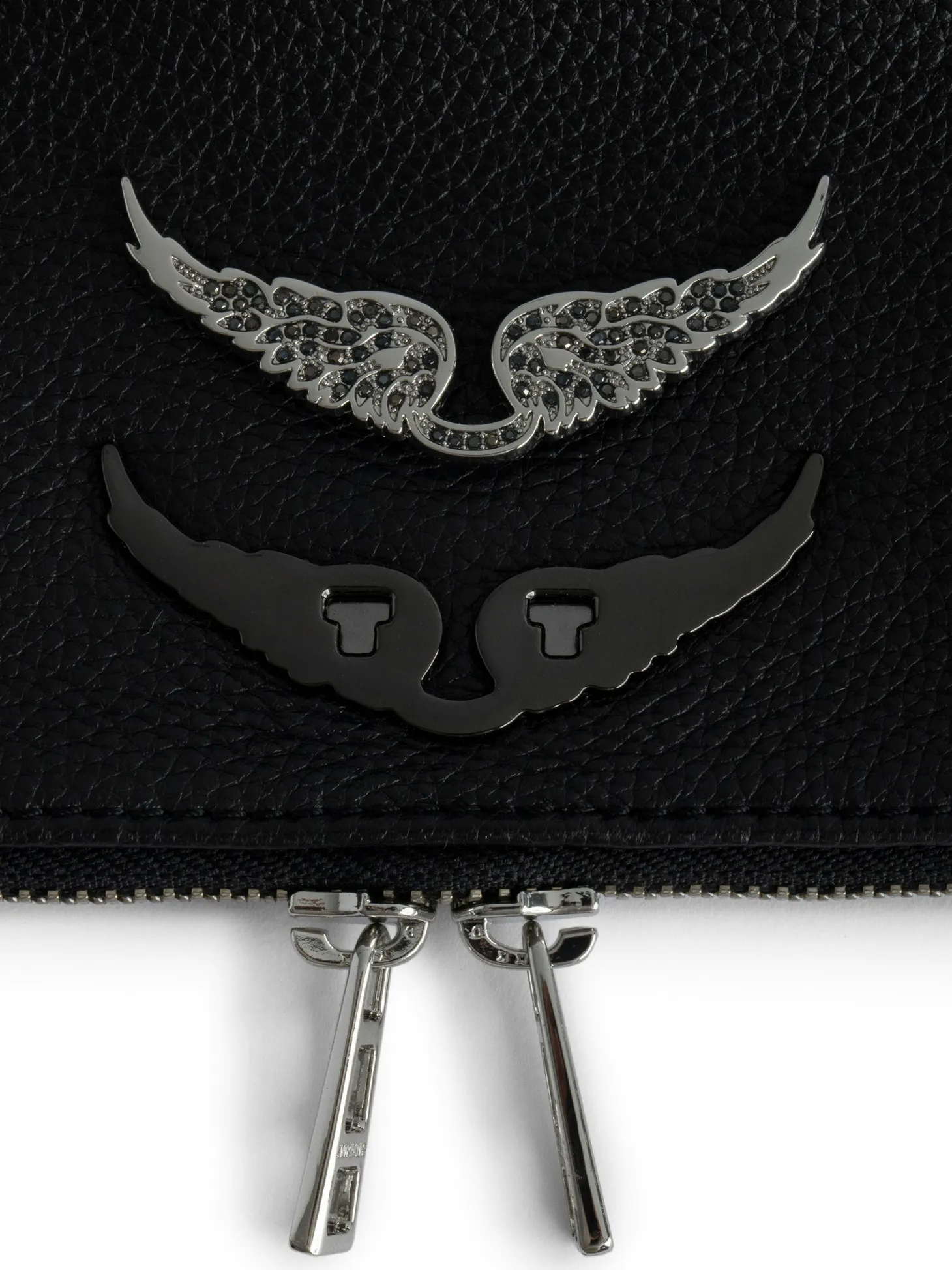 Hot Zadig & Voltaire Swing Your Wings Rocky BagICONIC Noirsilver
