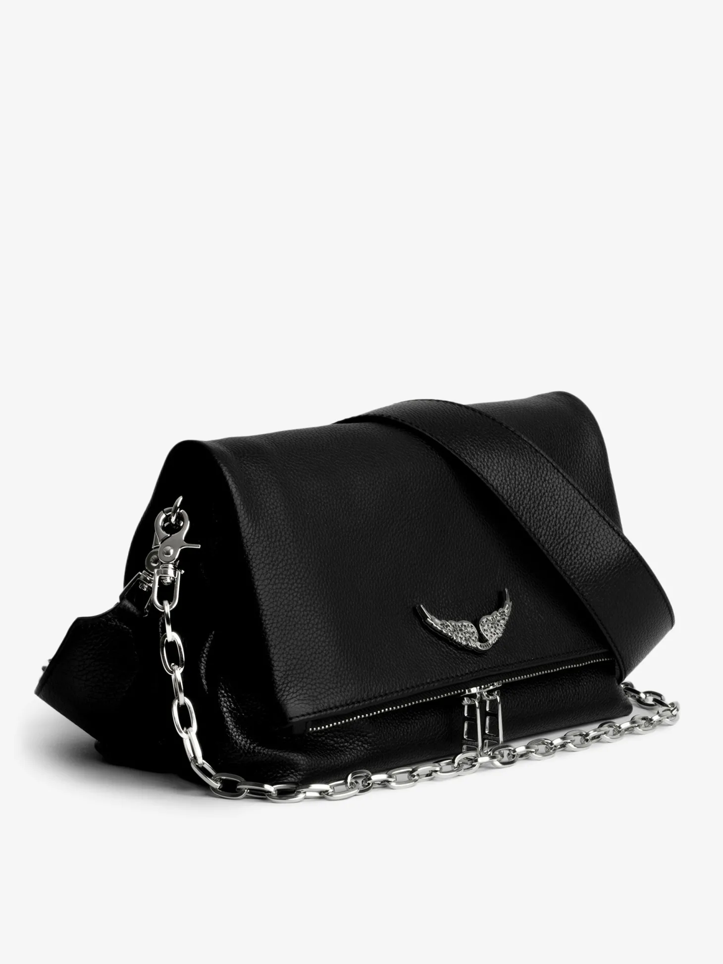 Hot Zadig & Voltaire Swing Your Wings Rocky BagICONIC Noirsilver
