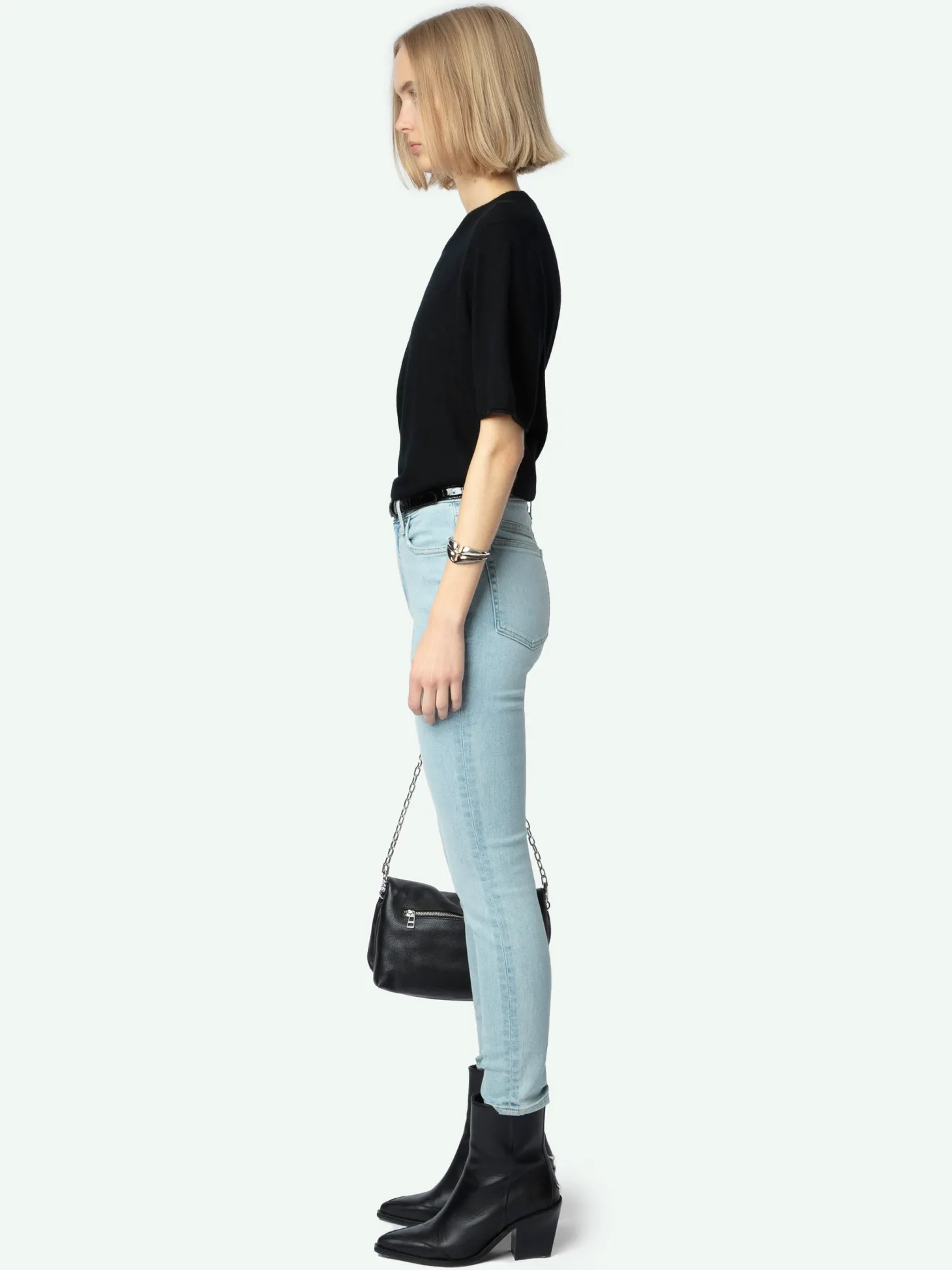 Clearance Zadig & Voltaire Tina Cropped Skinny Jeans Lightwash