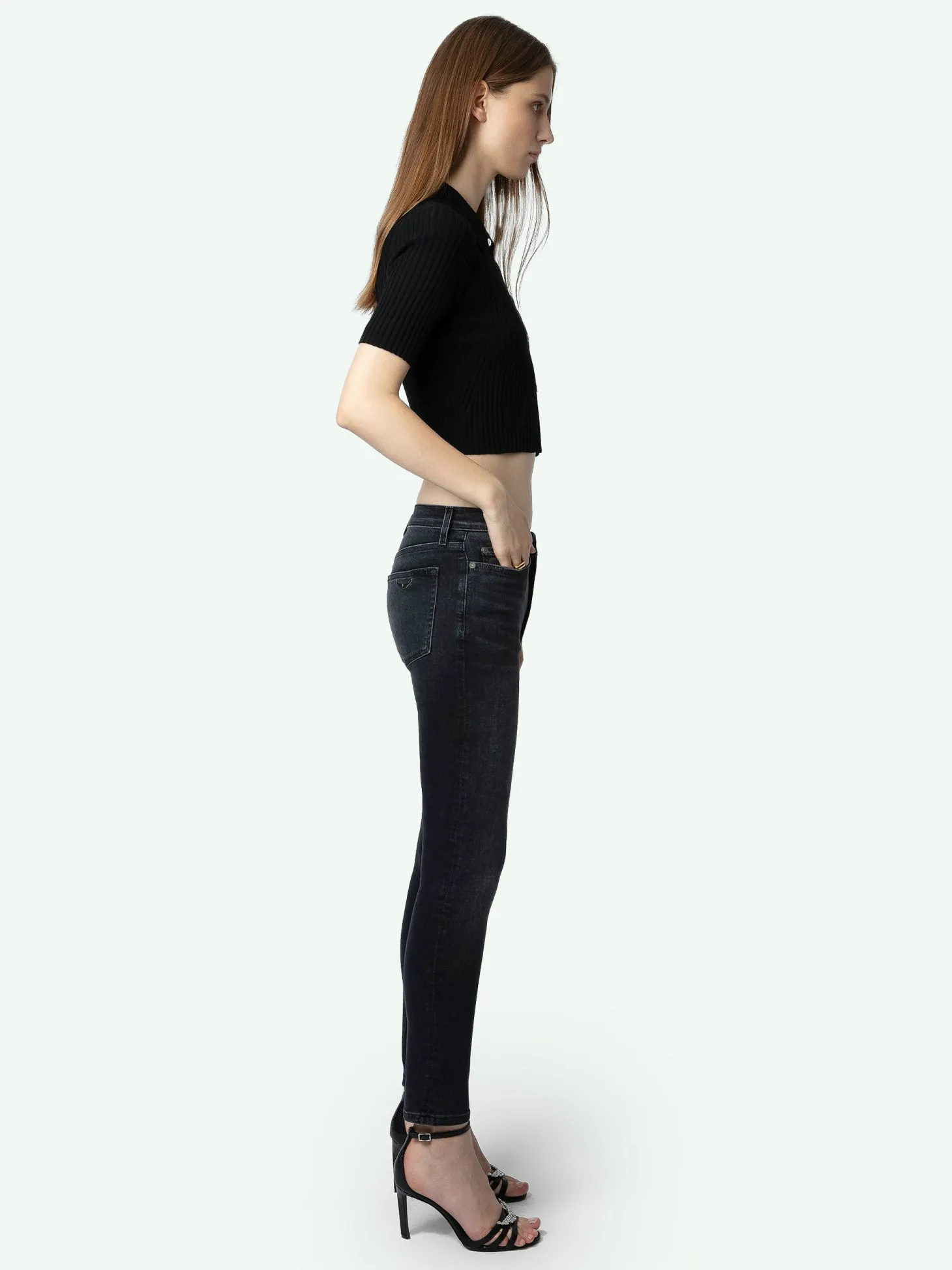 Cheap Zadig & Voltaire Tina Cropped Skinny Jeans Washedblack