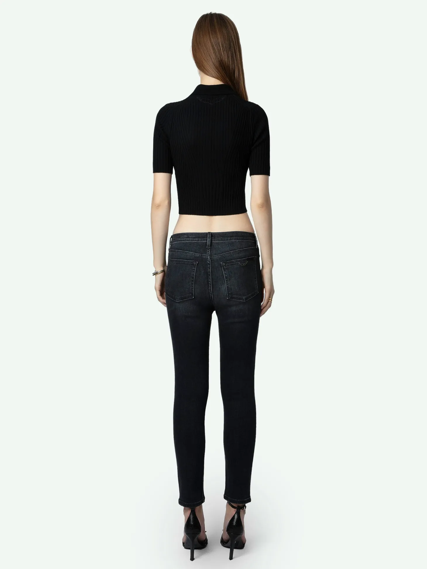Cheap Zadig & Voltaire Tina Cropped Skinny Jeans Washedblack