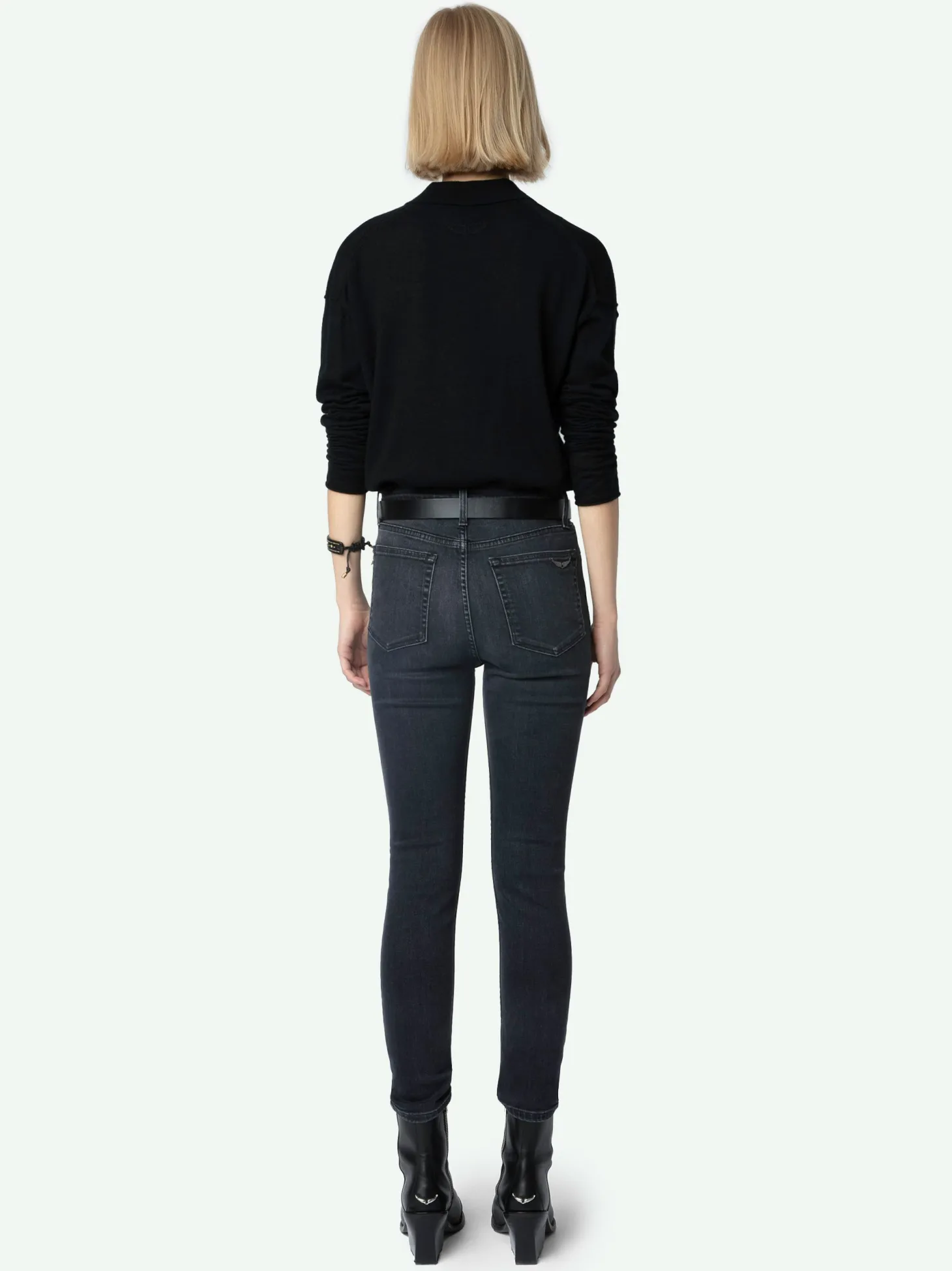 Cheap Zadig & Voltaire Tina Cropped Skinny Jeans Washedblack