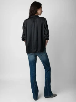 New Zadig & Voltaire Tink Satin BlouseICONIC Black