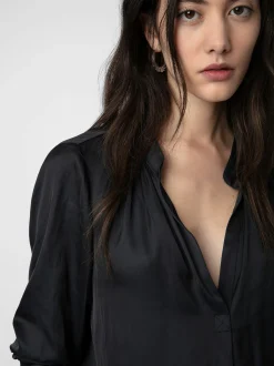 New Zadig & Voltaire Tink Satin BlouseICONIC Black