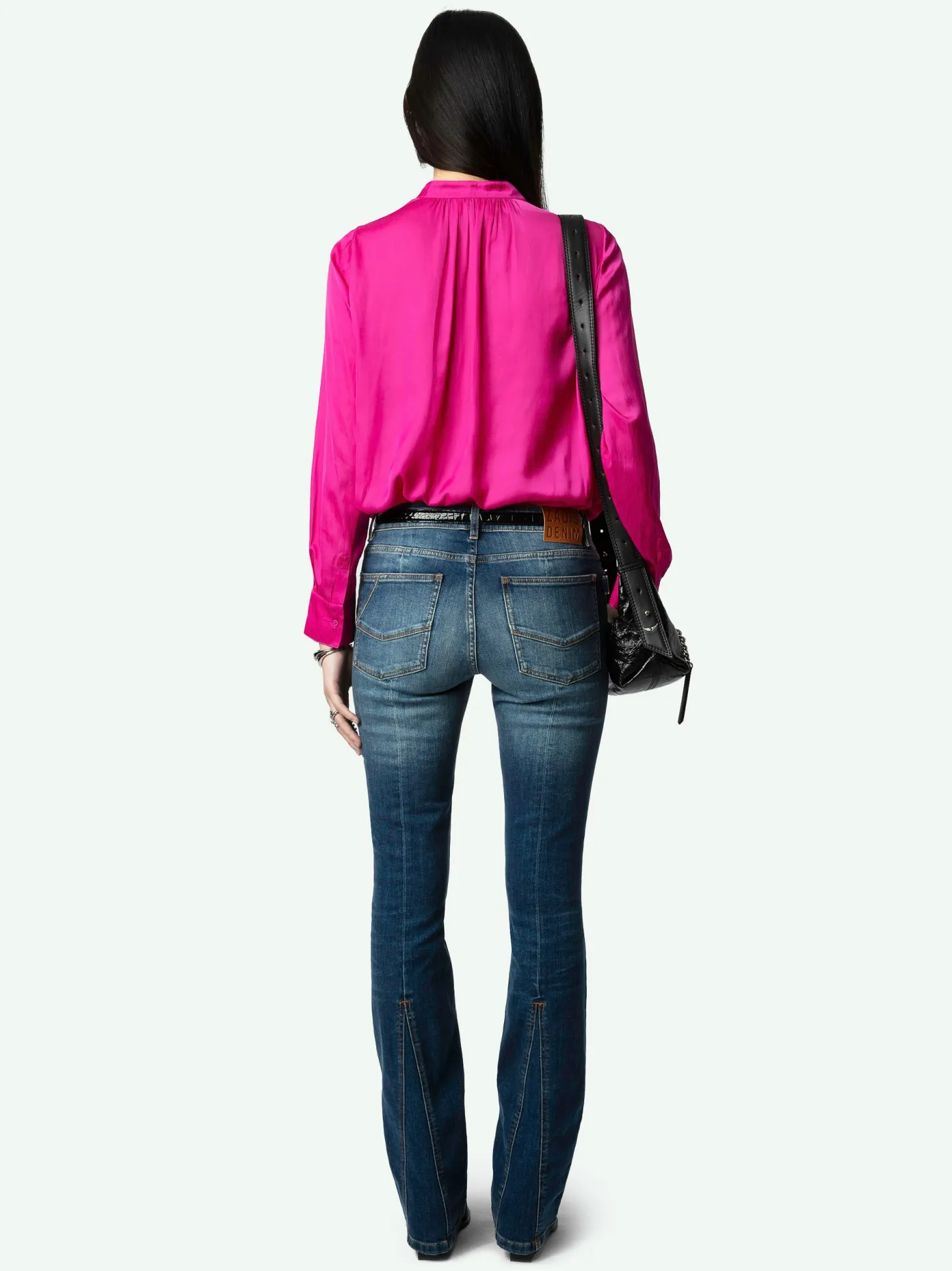 Sale Zadig & Voltaire Tink Satin BlouseNEW Clematis