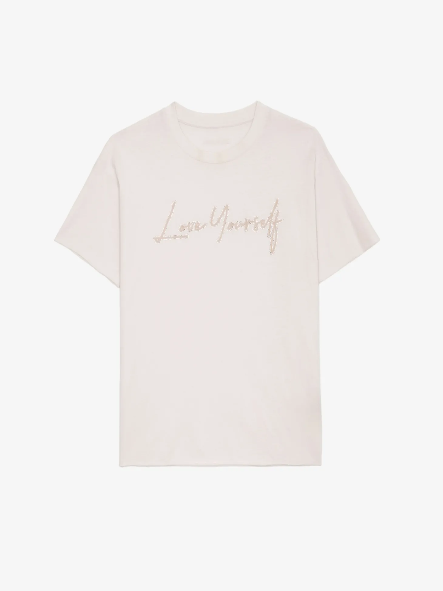New Zadig & Voltaire Tommer Love Yourself Diamanté T-shirt Sweet