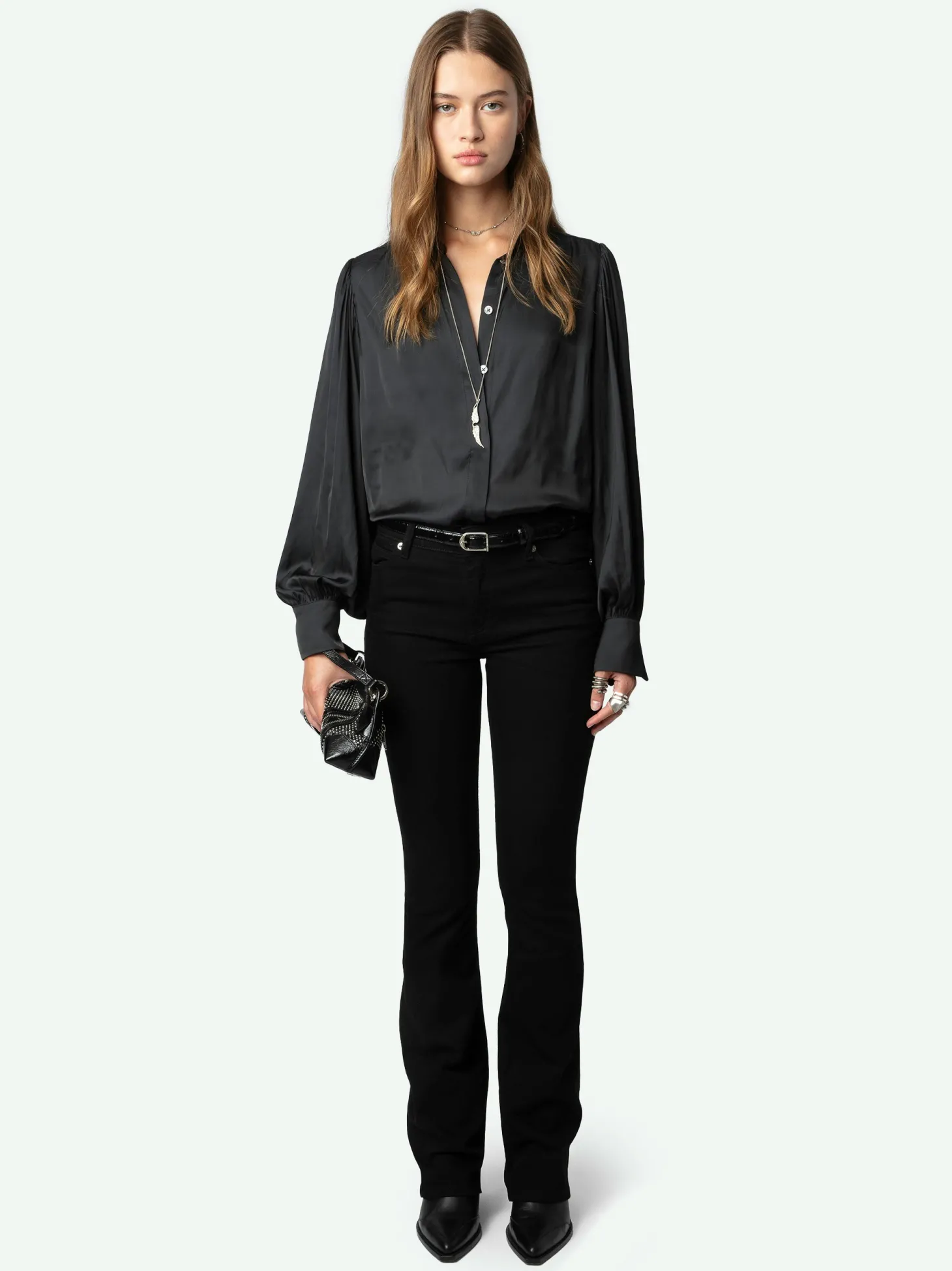 Flash Sale Zadig & Voltaire Trenta Satin Blouse Black