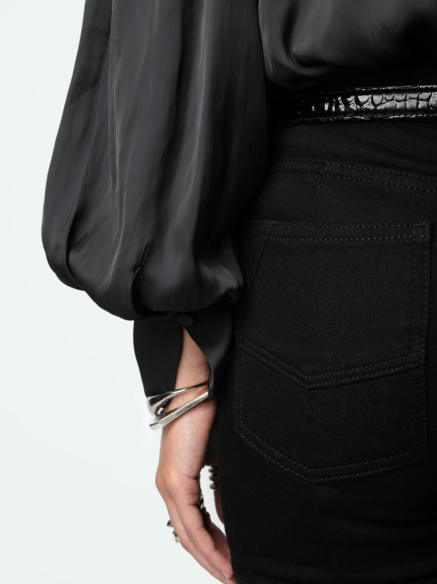 Flash Sale Zadig & Voltaire Trenta Satin Blouse Black