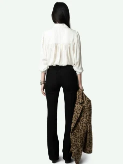 Clearance Zadig & Voltaire Trenta Satin BlouseNEW Judo