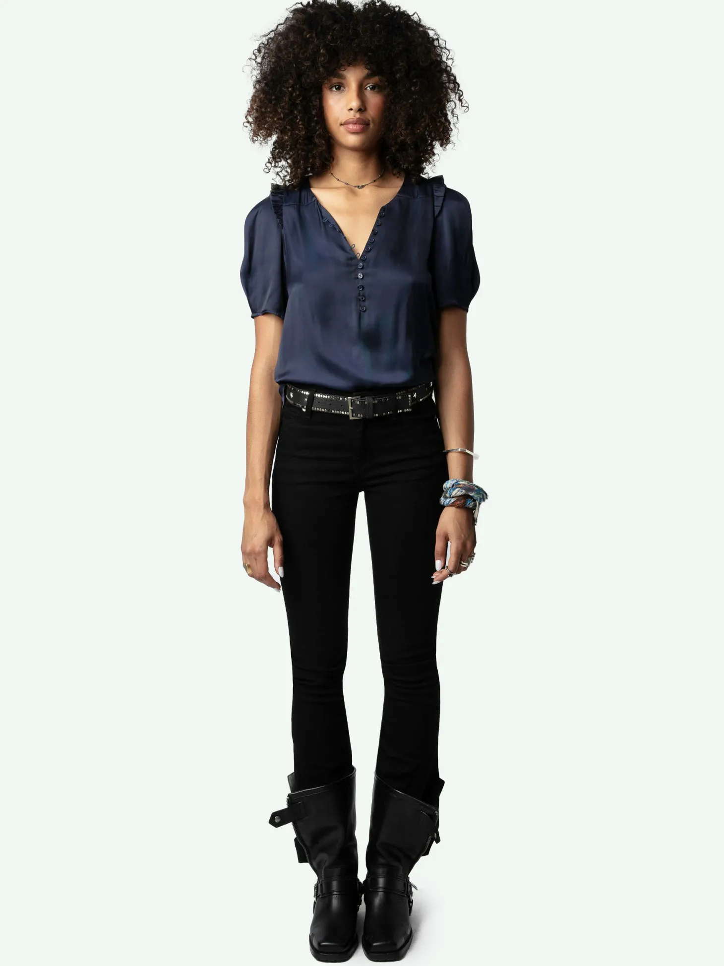 New Zadig & Voltaire Twity Satin Top Sailor