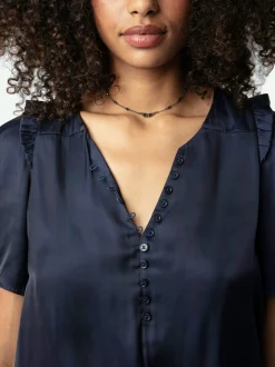 New Zadig & Voltaire Twity Satin Top Sailor