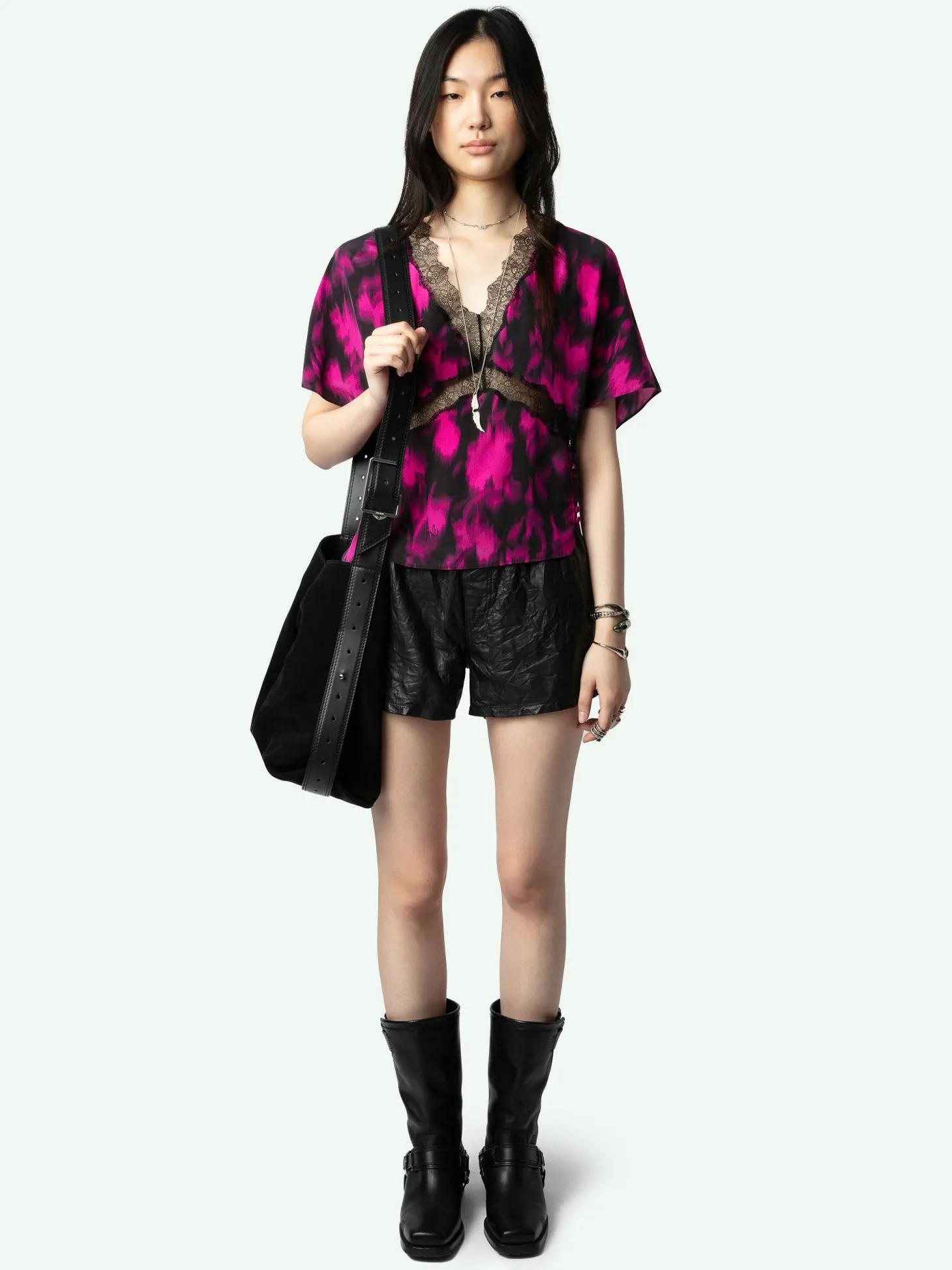 Discount Zadig & Voltaire Tzar Silk TopNEW Black