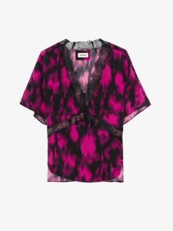 Discount Zadig & Voltaire Tzar Silk TopNEW Black