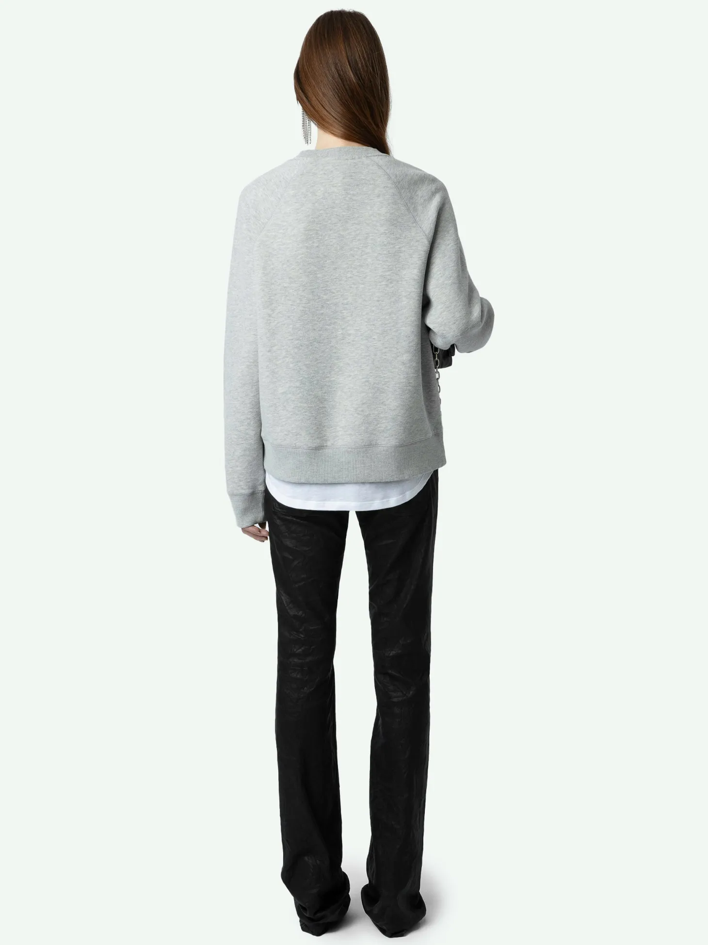 Hot Zadig & Voltaire Upper Diamante Wings Sweatshirt Grischineclair