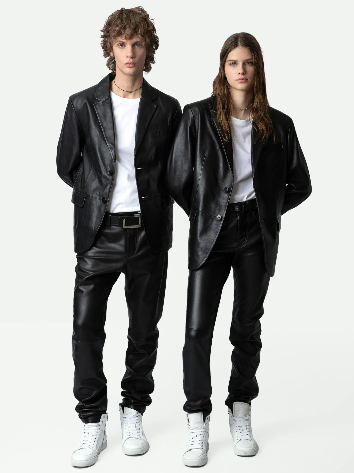 Cheap Zadig & Voltaire Valfried Leather Blazer Black