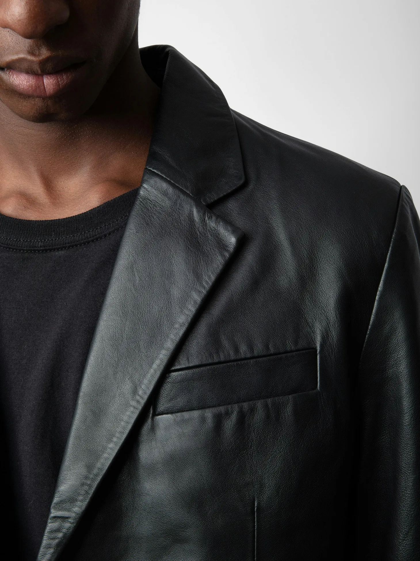 Cheap Zadig & Voltaire Valfried Leather Blazer Black