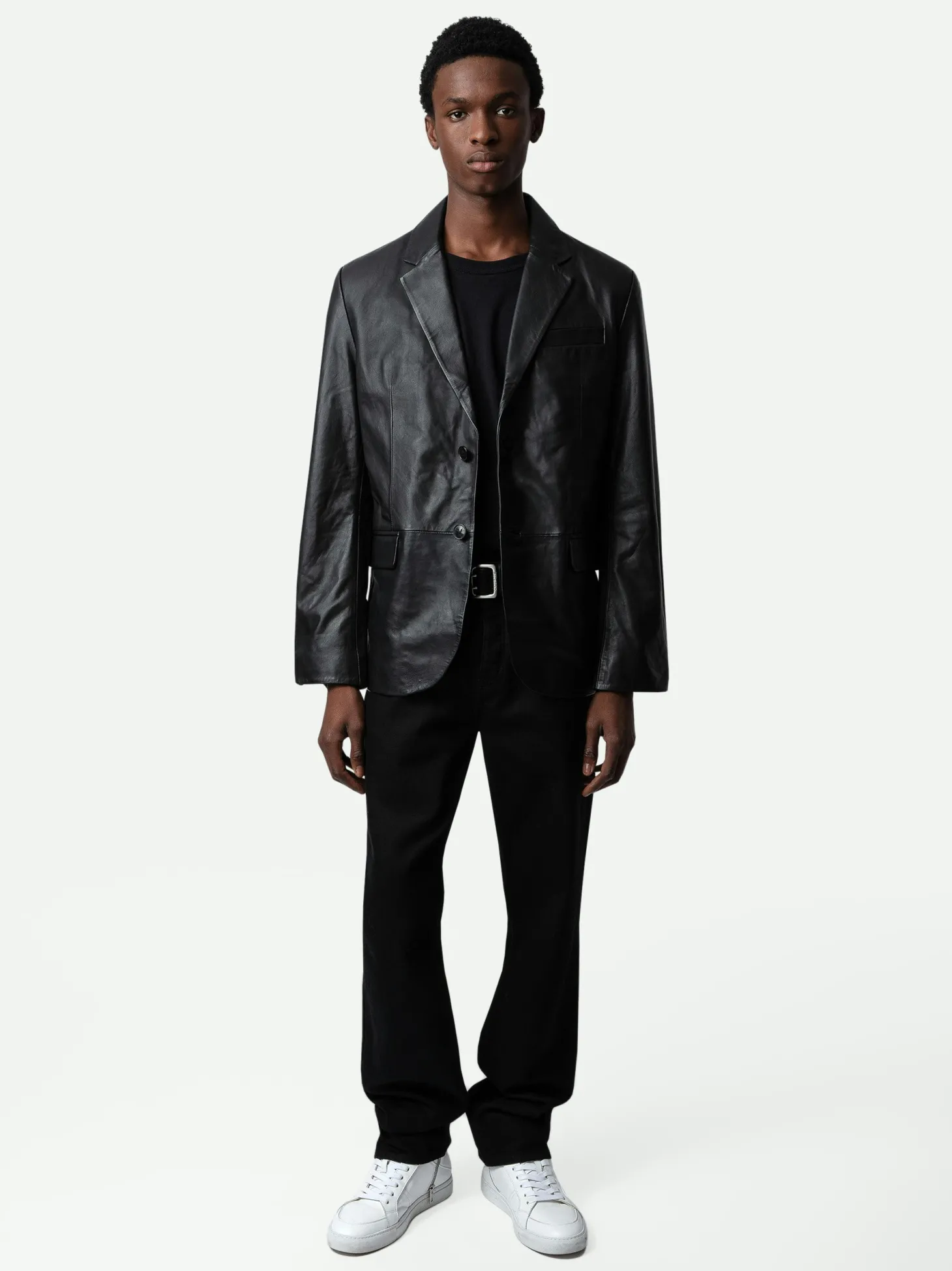 Cheap Zadig & Voltaire Valfried Leather Blazer Black