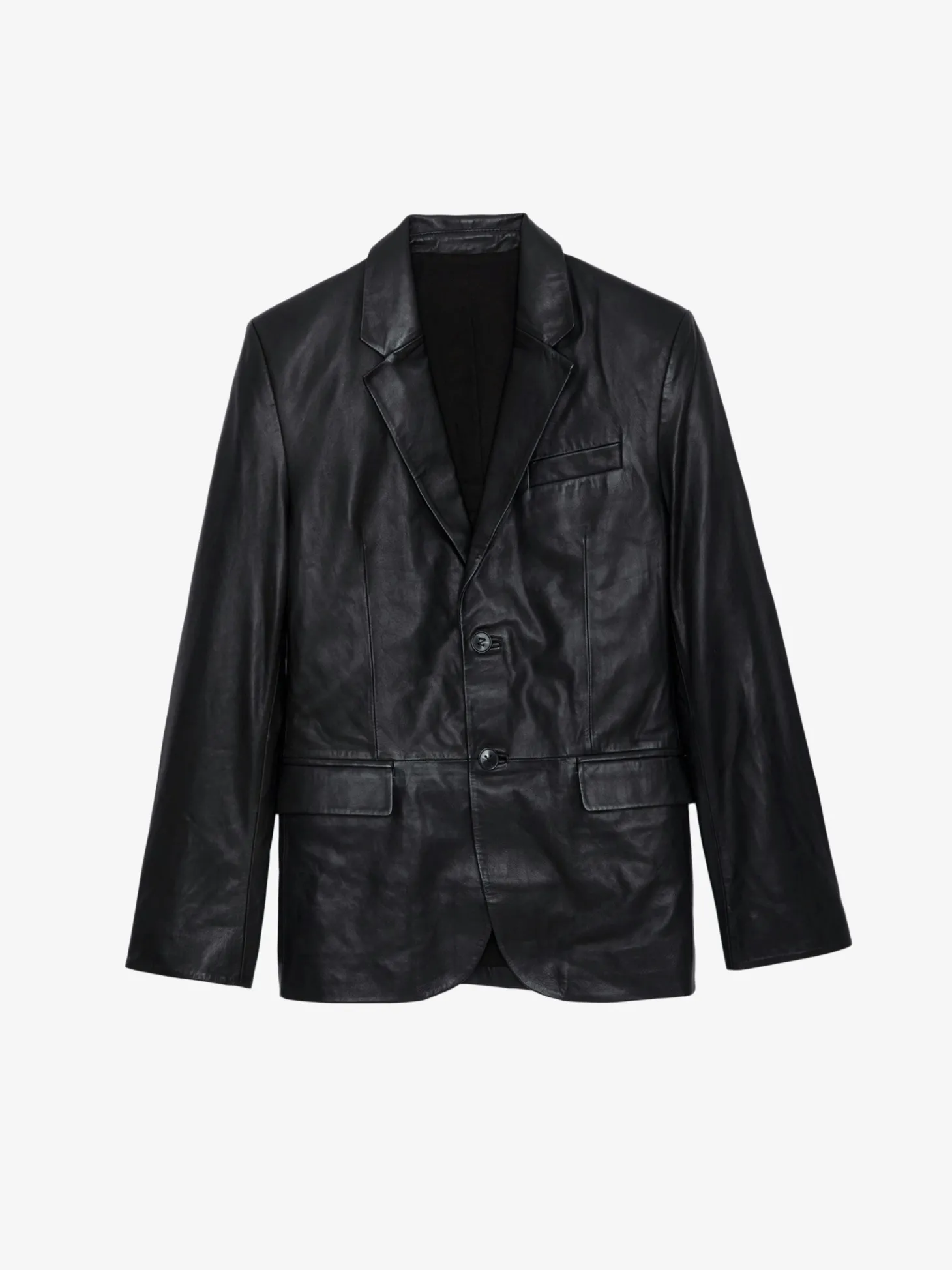 Cheap Zadig & Voltaire Valfried Leather Blazer Black