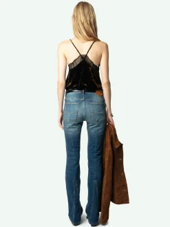 Shop Zadig & Voltaire Velvet Christy CamisoleNEW Cognac