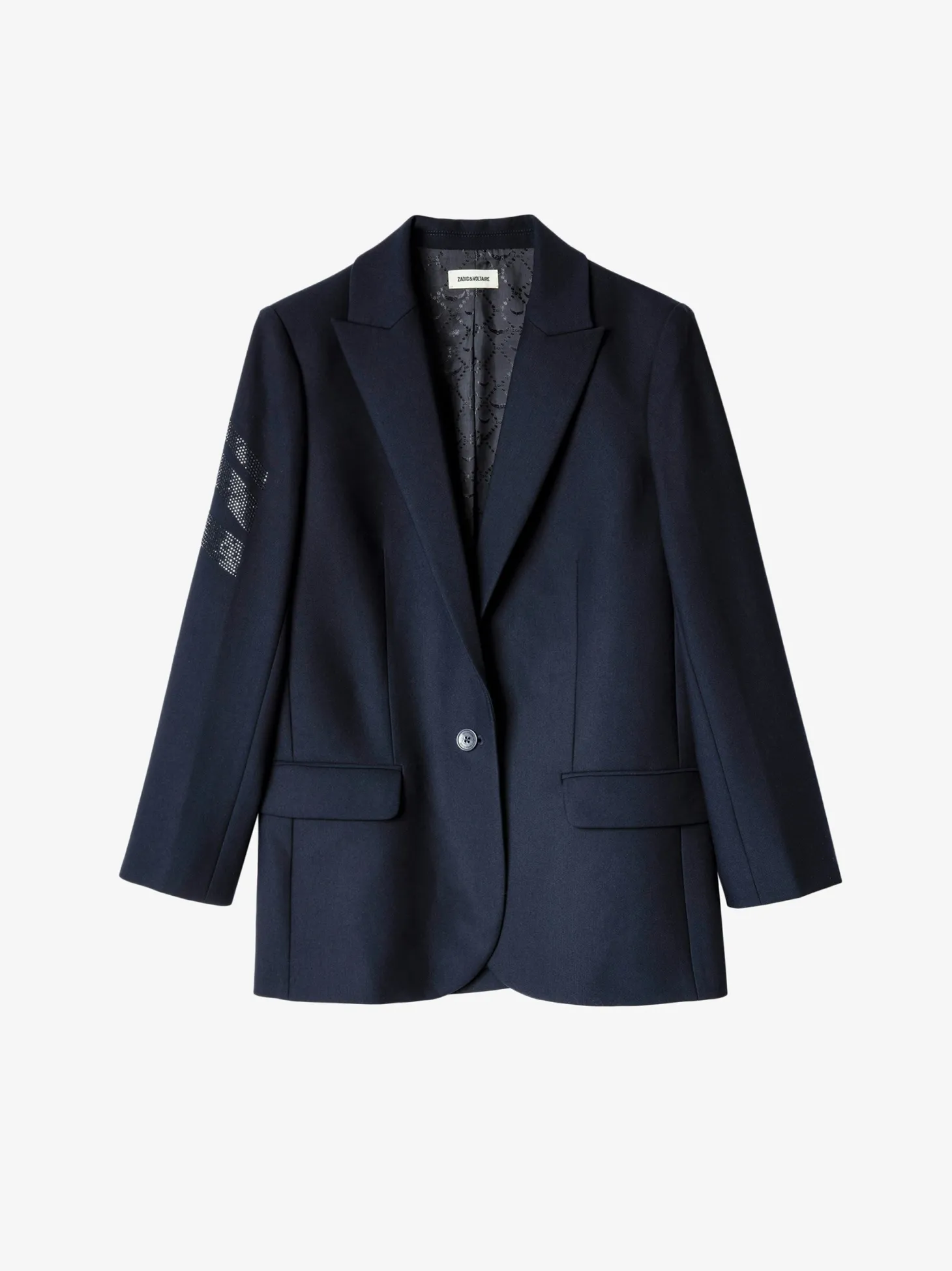 Shop Zadig & Voltaire Viva Arrow Strass Blazer Ink