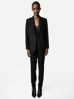 Best Zadig & Voltaire Viva Strass Star BlazerICONIC Black