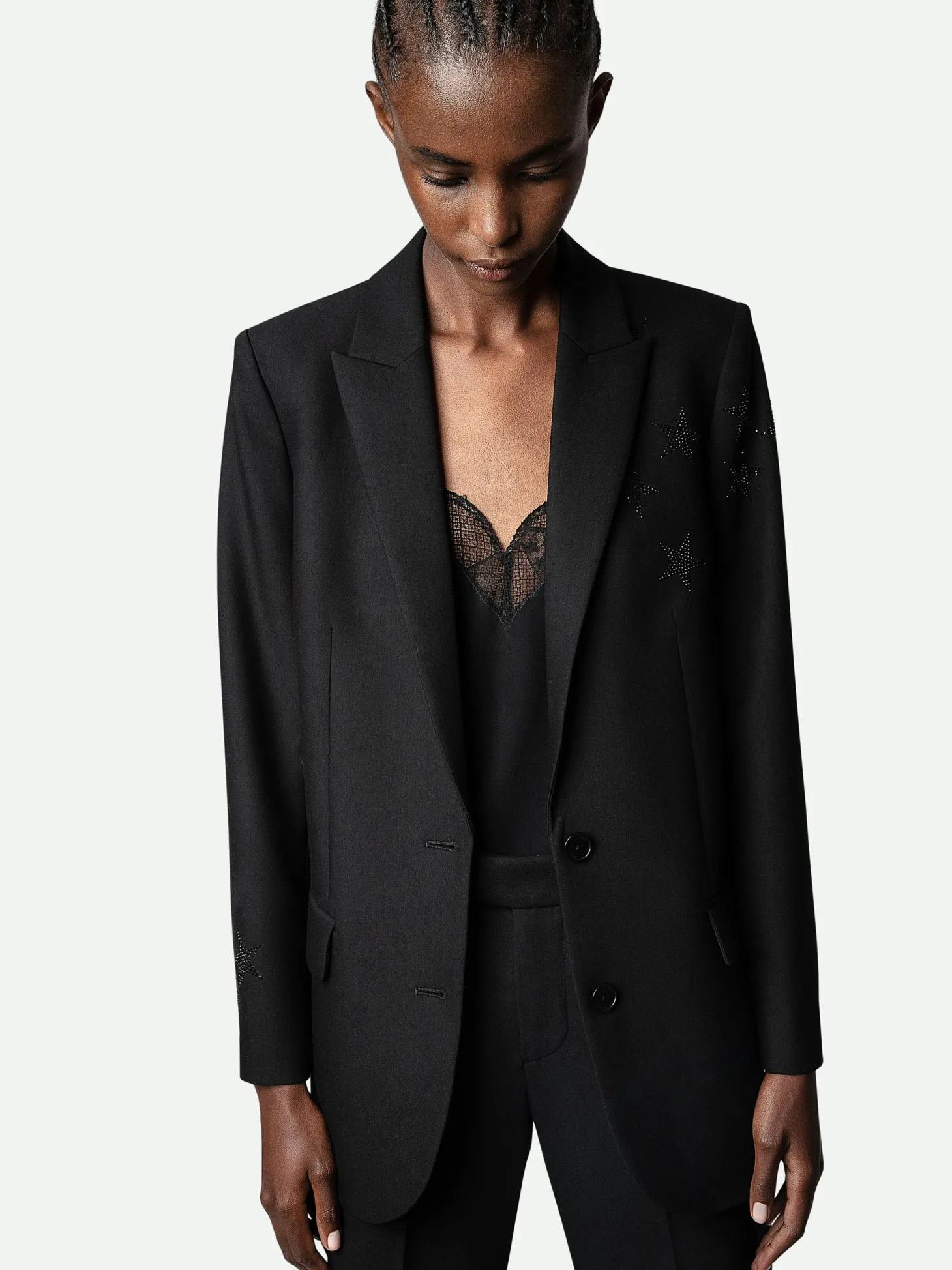 Best Zadig & Voltaire Viva Strass Star BlazerICONIC Black