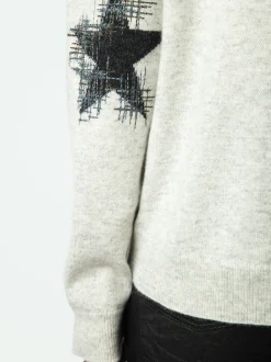 Store Zadig & Voltaire Vivi Patch Cashmere SweaterNEW Grey