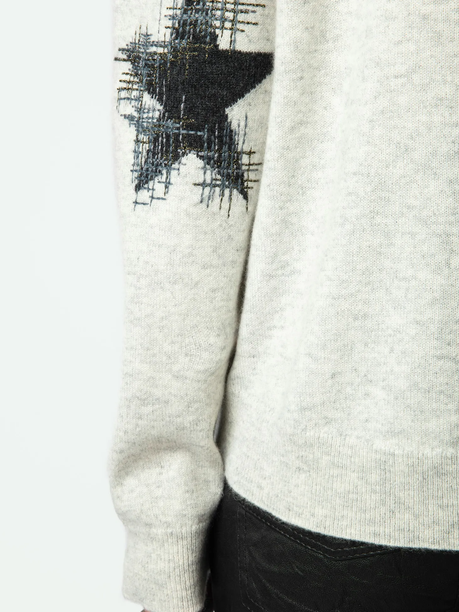 Store Zadig & Voltaire Vivi Patch Cashmere SweaterNEW Grey