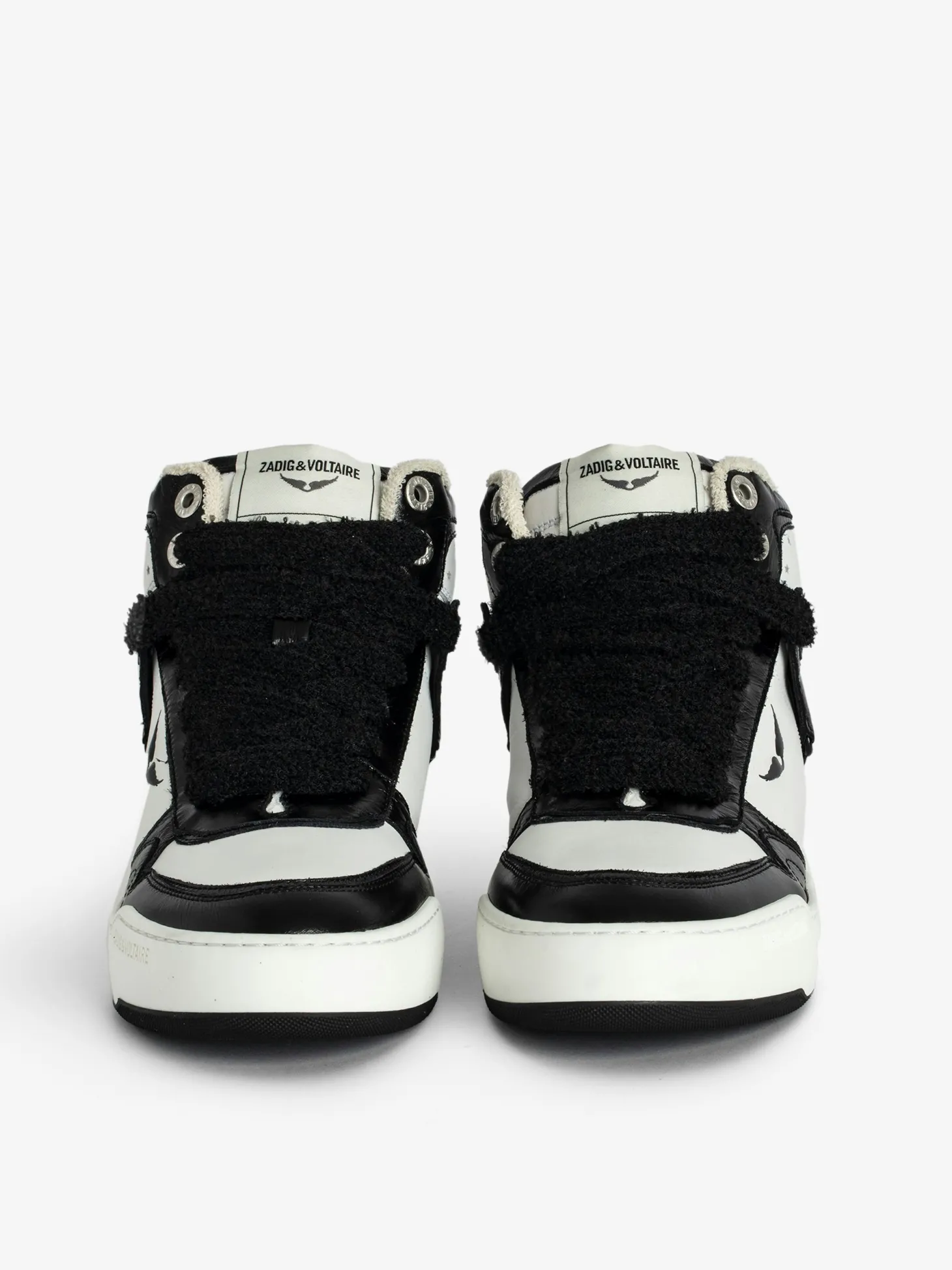 Outlet Zadig & Voltaire Wings High-Top SneakersNEW Black