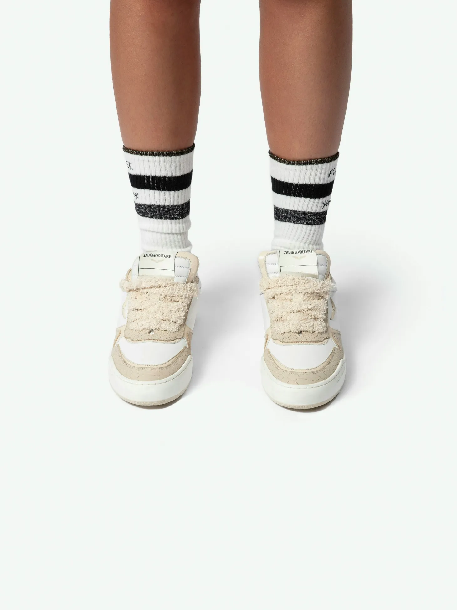 Fashion Zadig & Voltaire Wings Low-Top Sneakers Ice