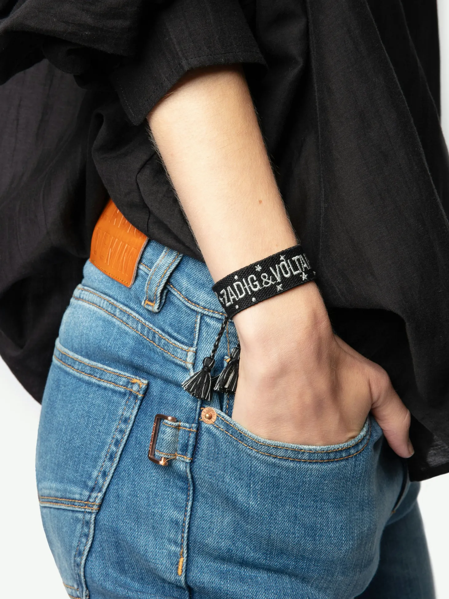 New Zadig & Voltaire Woven Zadig BraceletNEW Black