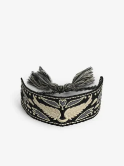 Outlet Zadig & Voltaire Woven Zadig BraceletNEW Black