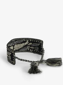 Outlet Zadig & Voltaire Woven Zadig BraceletNEW Black