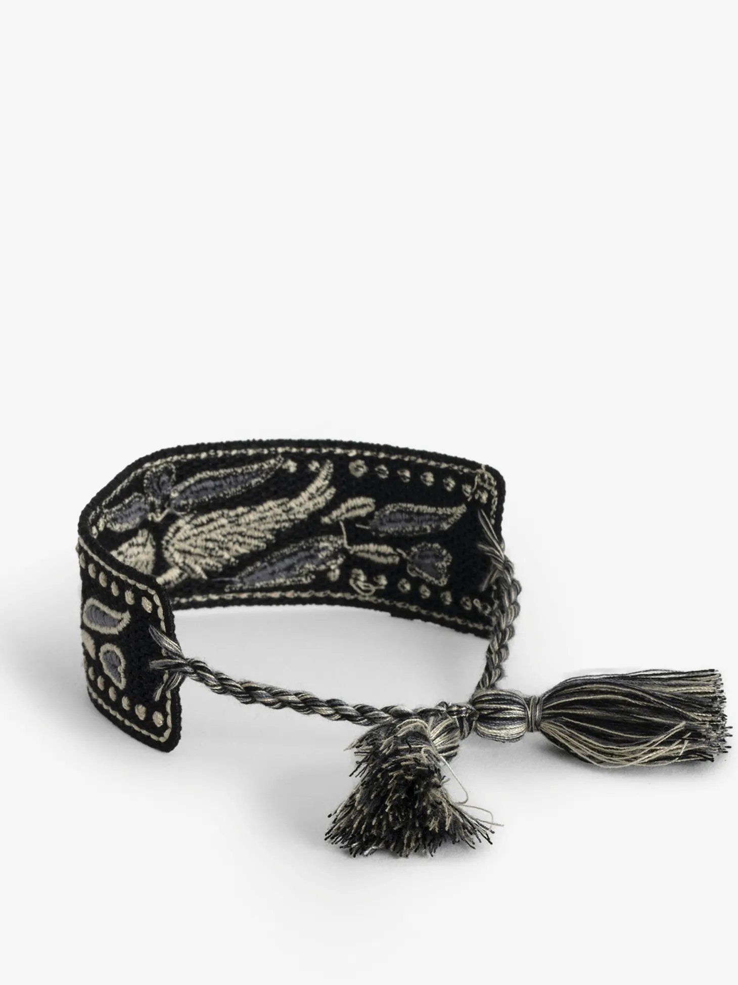 Outlet Zadig & Voltaire Woven Zadig BraceletNEW Black