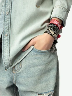 Outlet Zadig & Voltaire Woven Zadig BraceletNEW Black