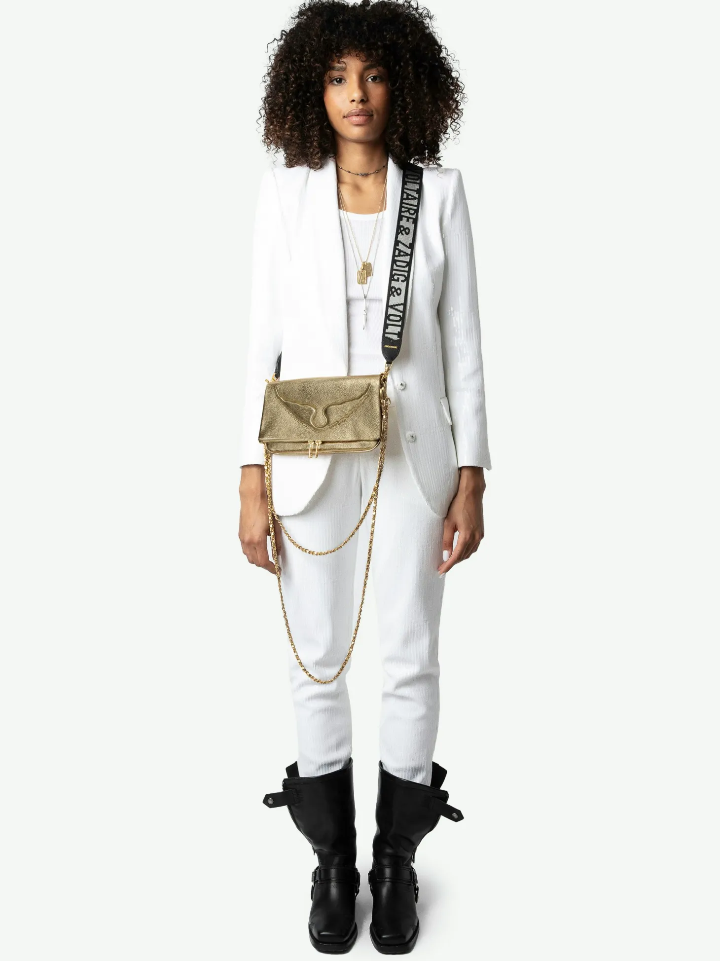 Store Zadig & Voltaire Zadig Shoulder Strap Noirsilver