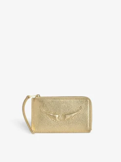 Hot Zadig & Voltaire ZV Card Card Holder Gold