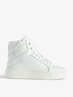 Cheap Zadig & Voltaire ZV1747 High Flash High-Top Platform Sneakers White