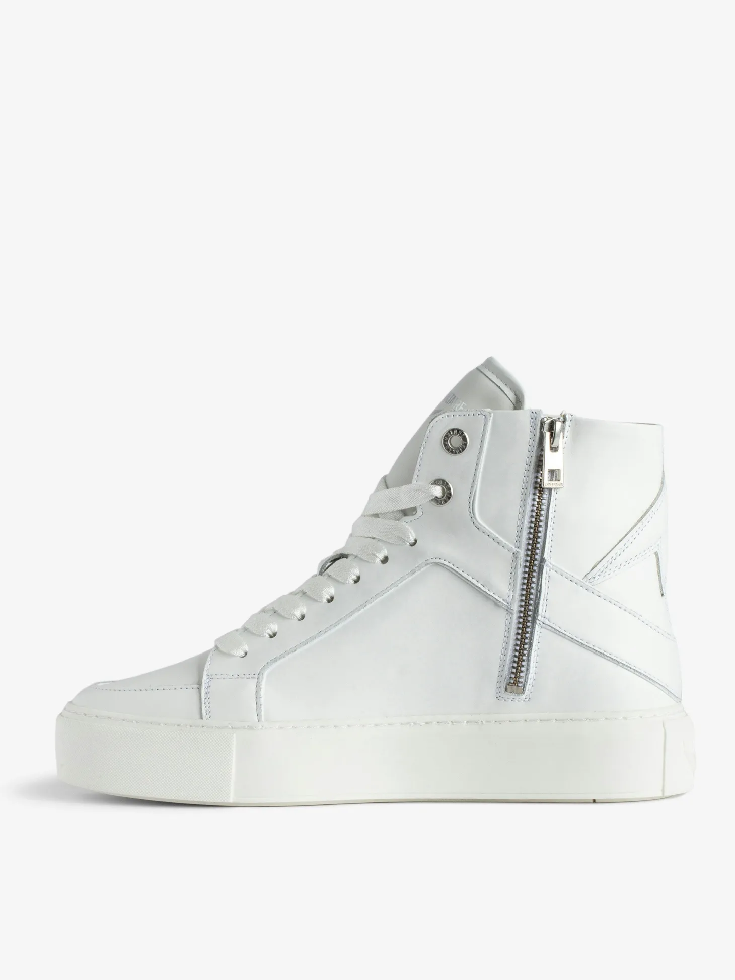 Cheap Zadig & Voltaire ZV1747 High Flash High-Top Platform Sneakers White