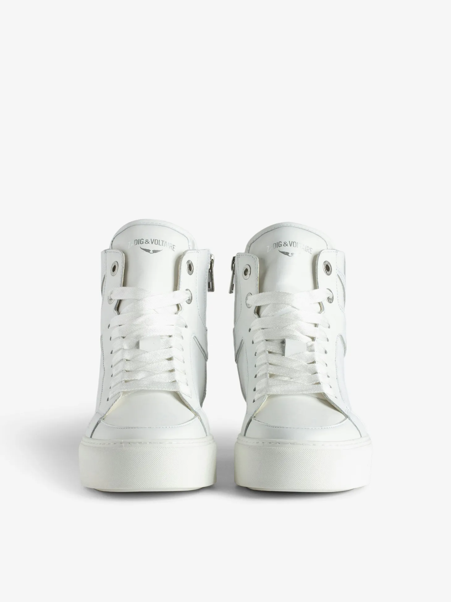 Cheap Zadig & Voltaire ZV1747 High Flash High-Top Platform Sneakers White