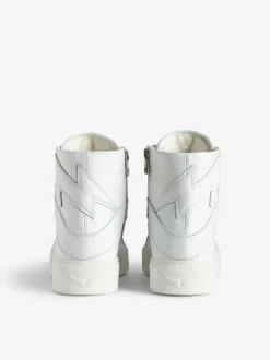 Cheap Zadig & Voltaire ZV1747 High Flash High-Top Platform Sneakers White
