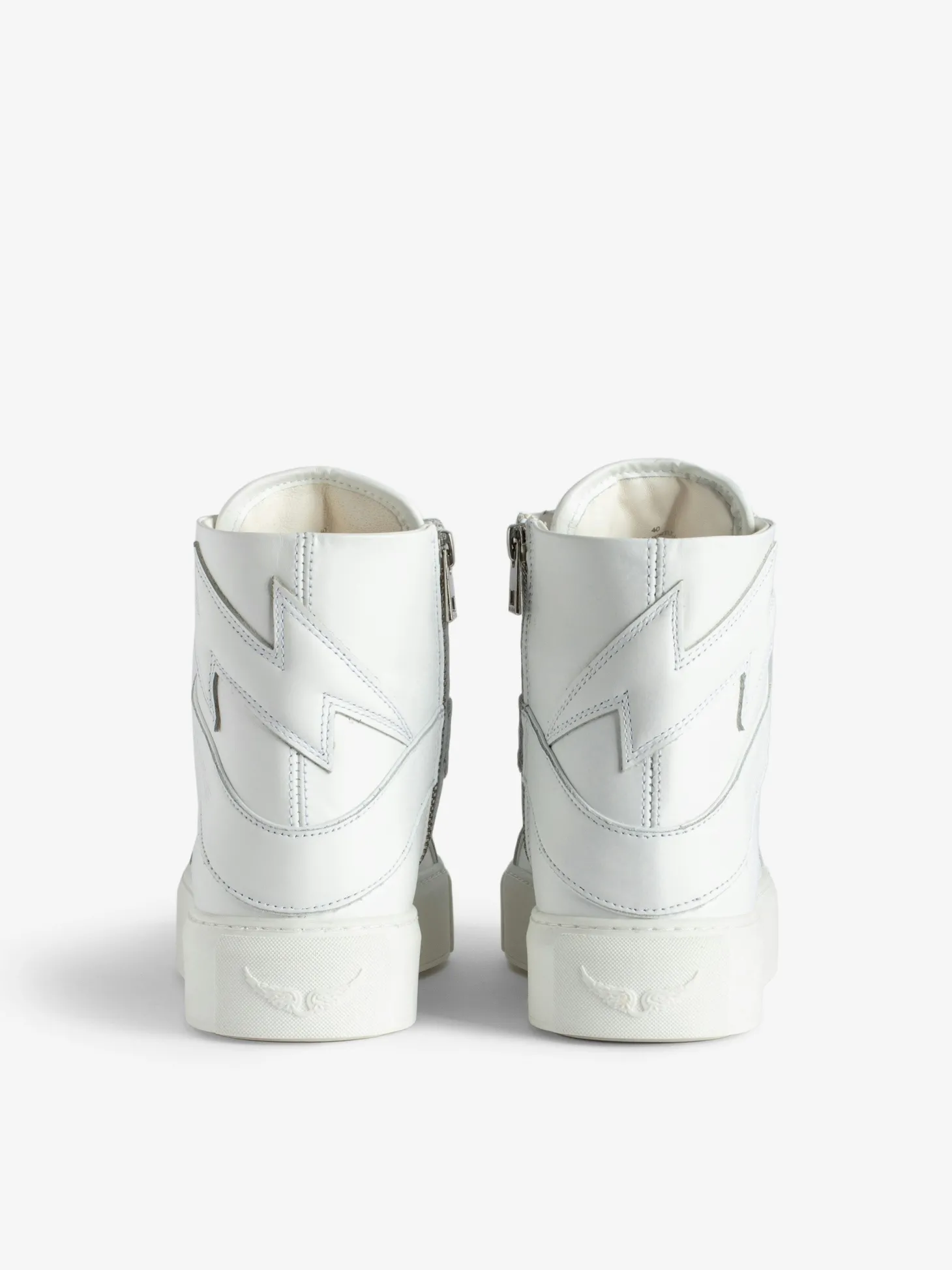 Cheap Zadig & Voltaire ZV1747 High Flash High-Top Platform Sneakers White