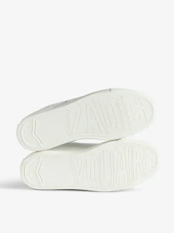 Sale Zadig & Voltaire ZV1747 La Flash Low-Top Platform Sneakers White